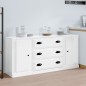 vidaXL Aparadores 3 uds madera contrachapada blanco brillo vidaXL Aparadores 3 uds madera contrachapada blanco brillo