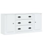 vidaXL Aparadores 3 uds madera contrachapada blanco brillo vidaXL Aparadores 3 uds madera contrachapada blanco brillo