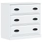 vidaXL Aparadores 3 uds madera contrachapada blanco brillo vidaXL Aparadores 3 uds madera contrachapada blanco brillo