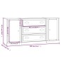 vidaXL Aparadores 3 uds madera contrachapada blanco brillo vidaXL Aparadores 3 uds madera contrachapada blanco brillo