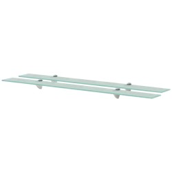 vidaXL Estantes flotantes 2 unidades vidrio 8 mm 100x10 cm