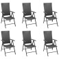 vidaXL Juego de comedor para jardín 7 piezas negro vidaXL Juego de comedor para jardín 7 piezas negro