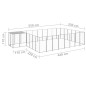 vidaXL Perrera plateada 15,73 m² acero vidaXL Perrera plateada 15,73 m² acero