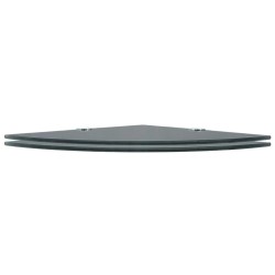 vidaXL Estantes esquina 2 uds soportes cromados vidrio negro 25x25 cm