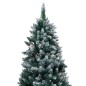 vidaXL Árbol de Navidad helado con luces, bolas y piñas 210 cm vidaXL Árbol de Navidad helado con luces, bolas y piñas 210 cm