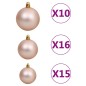 vidaXL Árbol de Navidad helado con luces, bolas y piñas 210 cm vidaXL Árbol de Navidad helado con luces, bolas y piñas 210 cm