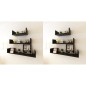 vidaXL Estantes de pared 6 unidades negro vidaXL Estantes de pared 6 unidades negro