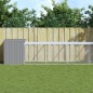 vidaXL Gallinero con corral acero galvanizado gris claro 110x609x110cm vidaXL Gallinero con corral acero galvanizado gris claro 110x609x110cm