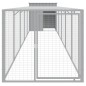 vidaXL Gallinero con corral acero galvanizado gris claro 110x609x110cm vidaXL Gallinero con corral acero galvanizado gris claro 110x609x110cm