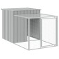 vidaXL Gallinero con corral acero galvanizado gris claro 110x609x110cm vidaXL Gallinero con corral acero galvanizado gris claro 110x609x110cm