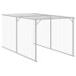 vidaXL Gallinero con corral acero galvanizado gris claro 110x609x110cm vidaXL Gallinero con corral acero galvanizado gris claro 110x609x110cm