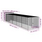 vidaXL Gallinero con corral acero galvanizado gris claro 110x609x110cm vidaXL Gallinero con corral acero galvanizado gris claro 110x609x110cm