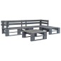 vidaXL Set de muebles de palés para jardín 4 piezas madera gris vidaXL Set de muebles de palés para jardín 4 piezas madera gris