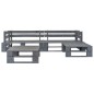 vidaXL Set de muebles de palés para jardín 4 piezas madera gris vidaXL Set de muebles de palés para jardín 4 piezas madera gris