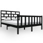vidaXL Estructura de cama de madera maciza de pino negro 140x200 cm vidaXL Estructura de cama de madera maciza de pino negro 140x200 cm