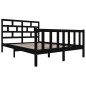 vidaXL Estructura de cama de madera maciza de pino negro 140x200 cm vidaXL Estructura de cama de madera maciza de pino negro 140x200 cm