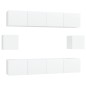vidaXL Set de muebles para TV 6 piezas madera contrachapada blanco
