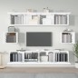 vidaXL Set de muebles para TV 6 piezas madera contrachapada blanco