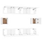 vidaXL Set de muebles para TV 6 piezas madera contrachapada blanco