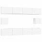 vidaXL Set de muebles para TV 6 piezas madera contrachapada blanco
