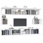 vidaXL Set de muebles para TV 6 piezas madera contrachapada blanco