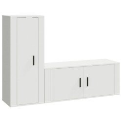 vidaXL Set de muebles de TV 2 piezas madera contrachapada blanco