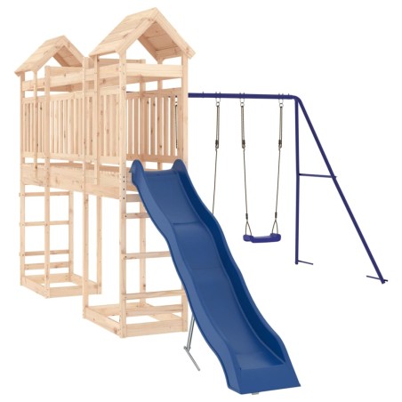 vidaXL Parque infantil de exterior madera maciza de pino