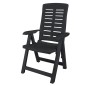 vidaXL Conjunto de comedor de jardín 9 piezas plástico gris antracita