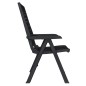 vidaXL Conjunto de comedor de jardín 9 piezas plástico gris antracita