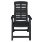 vidaXL Conjunto de comedor de jardín 9 piezas plástico gris antracita