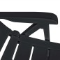 vidaXL Conjunto de comedor de jardín 9 piezas plástico gris antracita