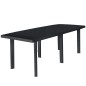 vidaXL Conjunto de comedor de jardín 9 piezas plástico gris antracita