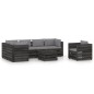 vidaXL Muebles de jardín 7 piezas con cojines madera impregnada gris vidaXL Muebles de jardín 7 piezas con cojines madera impregnada gris