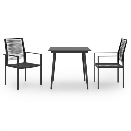 vidaXL Juego de comedor de jardín 3 piezas