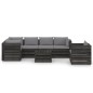 vidaXL Muebles de jardín 7 piezas con cojines madera impregnada gris vidaXL Muebles de jardín 7 piezas con cojines madera impregnada gris