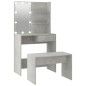 vidaXL Juego de tocador con LED madera contrachapada gris hormigón vidaXL Juego de tocador con LED madera contrachapada gris hormigón