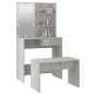 vidaXL Juego de tocador con LED madera contrachapada gris hormigón vidaXL Juego de tocador con LED madera contrachapada gris hormigón
