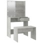 vidaXL Juego de tocador con LED madera contrachapada gris hormigón vidaXL Juego de tocador con LED madera contrachapada gris hormigón