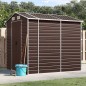 vidaXL Cobertizo de jardín acero galvanizado marrón 191x215x198 cm vidaXL Cobertizo de jardín acero galvanizado marrón 191x215x198 cm