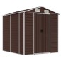vidaXL Cobertizo de jardín acero galvanizado marrón 191x215x198 cm vidaXL Cobertizo de jardín acero galvanizado marrón 191x215x198 cm