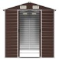 vidaXL Cobertizo de jardín acero galvanizado marrón 191x215x198 cm vidaXL Cobertizo de jardín acero galvanizado marrón 191x215x198 cm