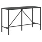 vidaXL Mesa y taburetes altos jardín 11 pzas madera y ratán PE negro vidaXL Mesa y taburetes altos jardín 11 pzas madera y ratán PE negro
