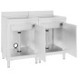 vidaXL Fregadero de cocina comercial 2 piezas de acero inoxidable vidaXL Fregadero de cocina comercial 2 piezas de acero inoxidable