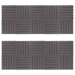 vidaXL Baldosas de terraza 20 uds madera maciza acacia gris 30x30 cm
