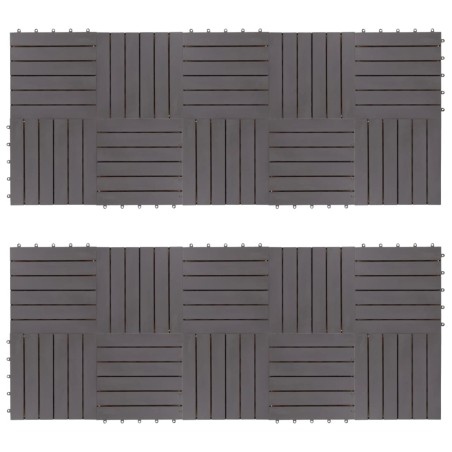 vidaXL Baldosas de terraza 20 uds madera maciza acacia gris 30x30 cm