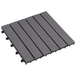 vidaXL Baldosas de terraza 20 uds madera maciza acacia gris 30x30 cm