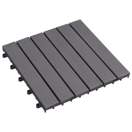 vidaXL Baldosas de terraza 20 uds madera maciza acacia gris 30x30 cm