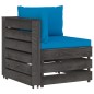 vidaXL Muebles de jardín 6 piezas con cojines madera impregnada gris vidaXL Muebles de jardín 6 piezas con cojines madera impregnada gris