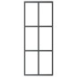 vidaXL Puerta corredera con herrajes ESG vidrio y aluminio 76x205 cm vidaXL Puerta corredera con herrajes ESG vidrio y aluminio 76x205 cm