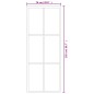 vidaXL Puerta corredera con herrajes ESG vidrio y aluminio 76x205 cm vidaXL Puerta corredera con herrajes ESG vidrio y aluminio 76x205 cm